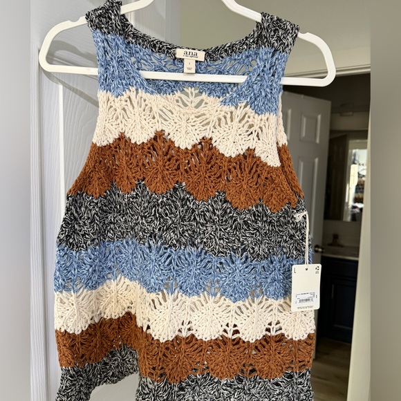 a.n.a Tops - a.n.a Multicolor Crochet Tank Top